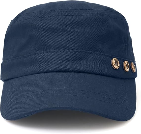 Men's Military Cadet Army Cap - Navy Blue