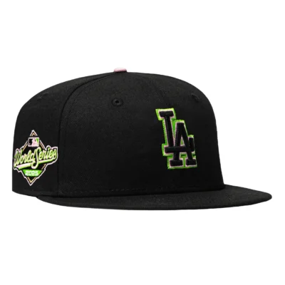NEW ERA 59FIFTY BLAKE SNELL LOS ANGELES DODGERS 2025 WORLD SERIES PATCH PINK UV HAT
