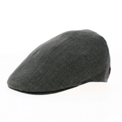 Palo Linen Khaki Flat Cap