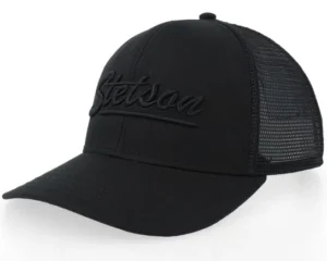 Stetson Monochrome Black Trucker Cap