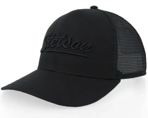 Stetson Monochrome Black Trucker Cap