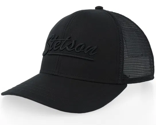 Stetson Monochrome Black Trucker Cap