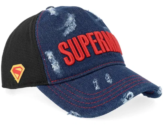 Superman Blue Red A-Frame Trucker Cap