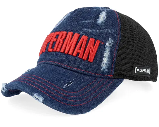 Superman Blue Red A-Frame Trucker Cap
