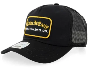 Take It Easy C Washed Black A-frame Trucker Cap