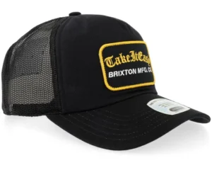 Take It Easy C Washed Black A-frame Trucker Cap