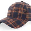WILLA Tweed Blue Orange High Crown Adjustable Baseball Cap