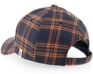 WILLA Tweed Blue Orange High Crown Adjustable Baseball Cap
