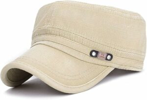 Washed Cotton Twill Military Cap