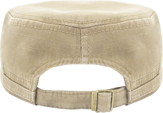Washed Cotton Twill Military Cap