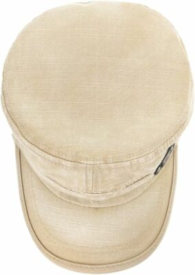Washed Cotton Twill Military Cap
