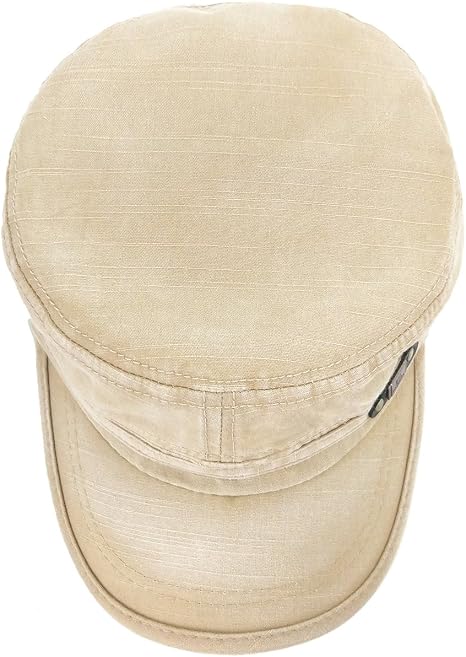 Washed Cotton Twill Military Cap