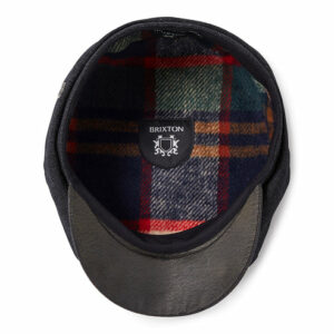 Brood Flannel Baggy Newsboy Cap - Black Denim-Black