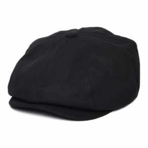 Brood Flannel Newsboy Cap - Black