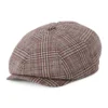 Brood Plaid Newsboy Cap - Brown-Tan-Red