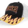 Burning Brim Black Trucker Cap