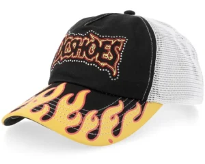 Burning Brim Black Trucker Cap