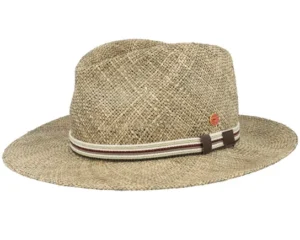 Calas Burma Natural Brown Straw Fedora Hat