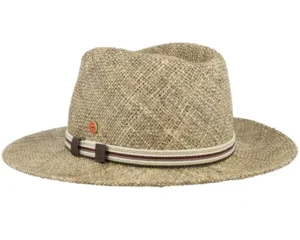 Calas Burma Natural Brown Straw Fedora Hat
