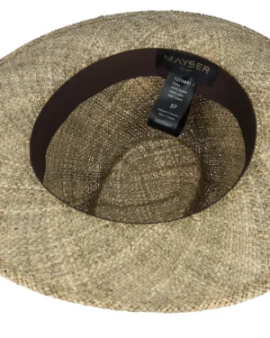 Calas Burma Natural Brown Straw Fedora Hat