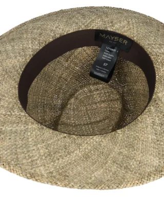 Calas Burma Natural Brown Straw Fedora Hat
