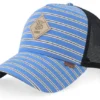 Hft Cap Business Stripe Dark BlueWhite A-Frame Trucker Cap