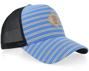 Hft Cap Business Stripe Dark BlueWhite A-Frame Trucker Cap
