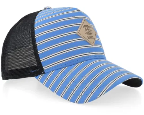 Hft Cap Business Stripe Dark BlueWhite A-Frame Trucker Cap