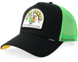 Hft Cap Dnc Slowstarter Black Green A-Frame Trucker Cap