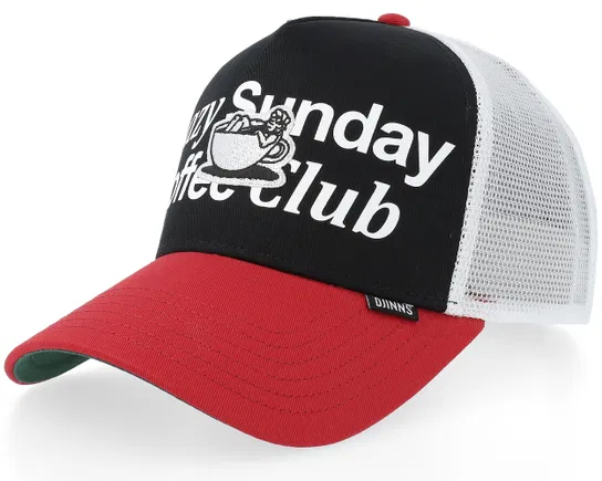 Hft Cap Guy In A Cup BlackRed A-Frame Trucker Cap