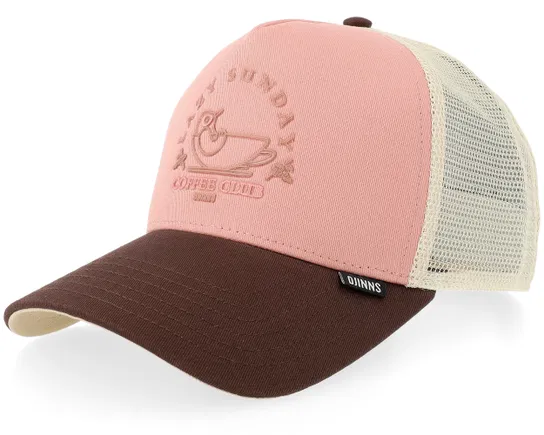 Hft Cap Lazy Bird Old Rose Brown Khaki A-Frame Trucker Cap