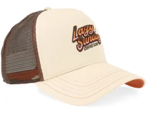 Hft Cap Lscc Funky Beige Brown A-Frame Trucker Cap