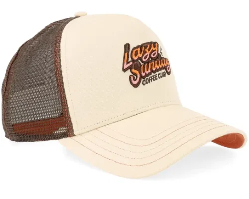Hft Cap Lscc Funky Beige Brown A-Frame Trucker Cap