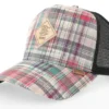 Hft Cap Patch Check Multi Red A-Frame Trucker Cap