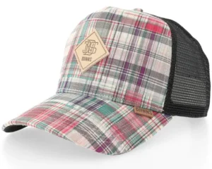 Hft Cap Patch Check Multi Red A-Frame Trucker Cap