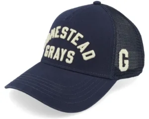 Homestead Grays Nl Valin Navy A-Frame Trucker Cap