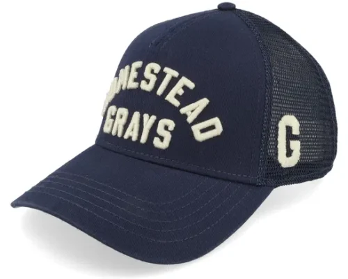 Homestead Grays Nl Valin Navy A-Frame Trucker Cap