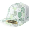 Island Luck White Green Floral Trucker Cap