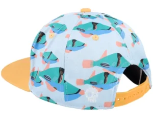 Kids Underwater Yellow Snapback Cap