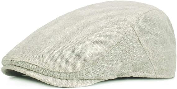Linen Cotton Flat Cap for Men