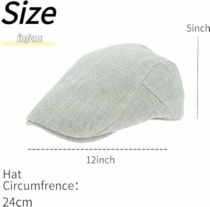 Linen Cotton Flat Cap for Men
