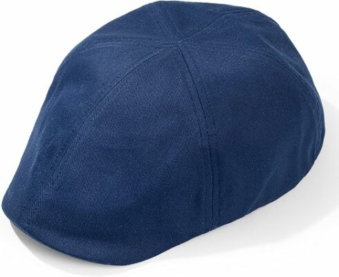 Men's 100% Cotton Adjustable Flat Cap