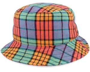 Multicolor Check Bucket Hat