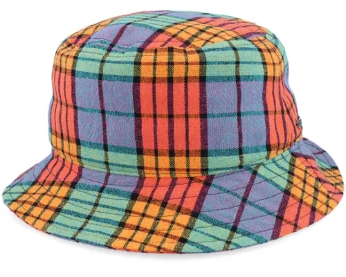 Multicolor Check Bucket Hat