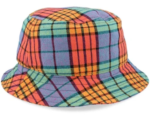 Multicolor Check Bucket Hat
