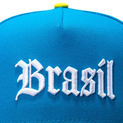 NEW ERA 9FIFTY A-FRAME 2026 DEL MUNDO BRAZIL FLAG PATCH SNAPBACK PRE-CURVED HAT