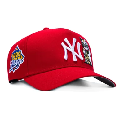 NEW ERA 9FORTY A-FRAME NEW YORK YANKEES 1999 WORLD SERIES PATCH LUCKY CAT SNAPBACK HAT