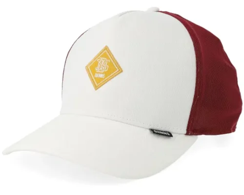 New Hft Cap Finefine Mesh OffwhiteWine A-Frame Trucker Cap