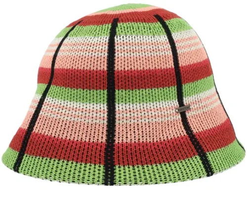 Redding Knit Hat Peach Cobbler Multi Stripe Bucket Hat