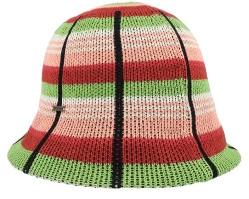 Redding Knit Hat Peach Cobbler Multi Stripe Bucket Hat